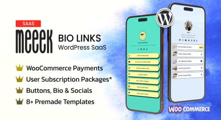 Meeek v2.1.3 - Bio Links SaaS (WordPress)