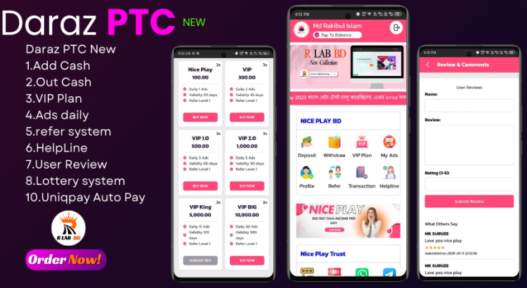 PTC Pink New – Advanced Earning Website Script | Click to Earn Made Easy